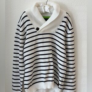Janie and Jack White and Black Striped Sweater
